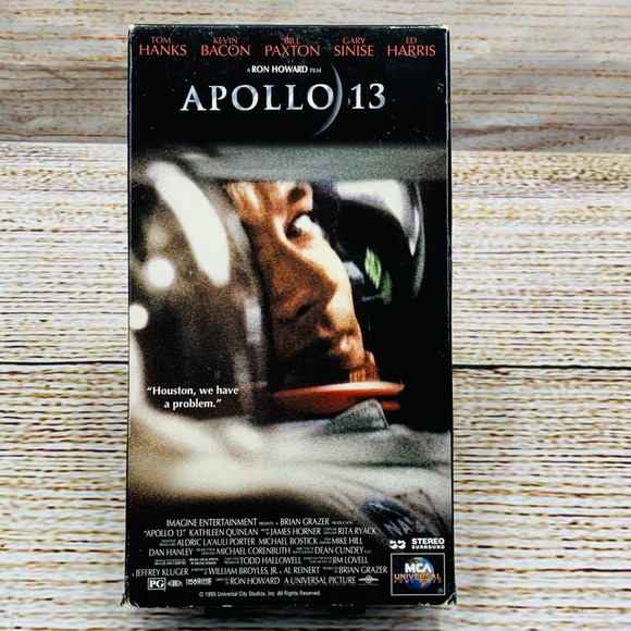 Apollo 13 [VHS‎ Tape 1995] Tom Hanks Kevin Bacon Gary Sinise Ed Harris Movie - Picture 1 of 5